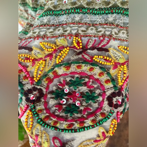 Anthropologie | Embellished Drop-Waist Dress Size 8P - Picture 15 of 15